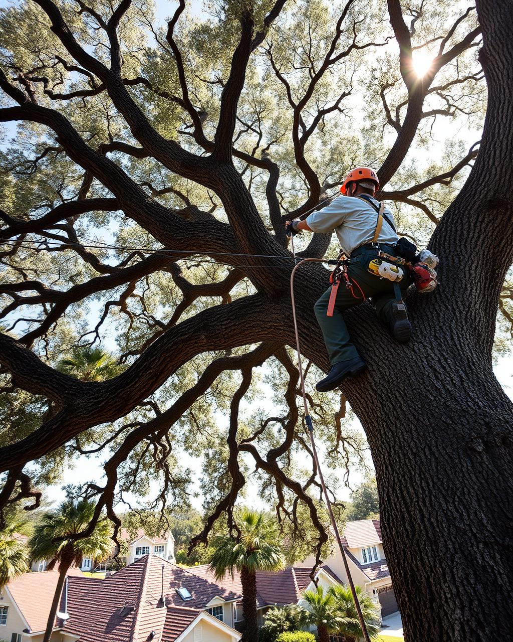 Tyger's crew performing professional tree work in the Tampa Bay area